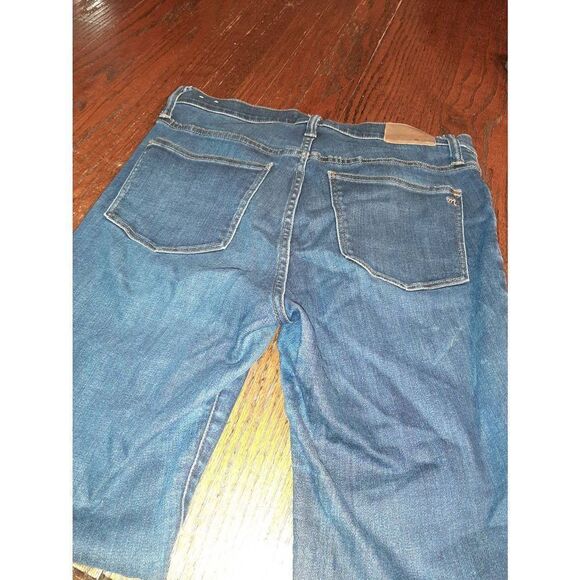 Size 29" Madewell 9" High Rise Skinny Blue Denim Blue Jeans - Picture 3 of 4